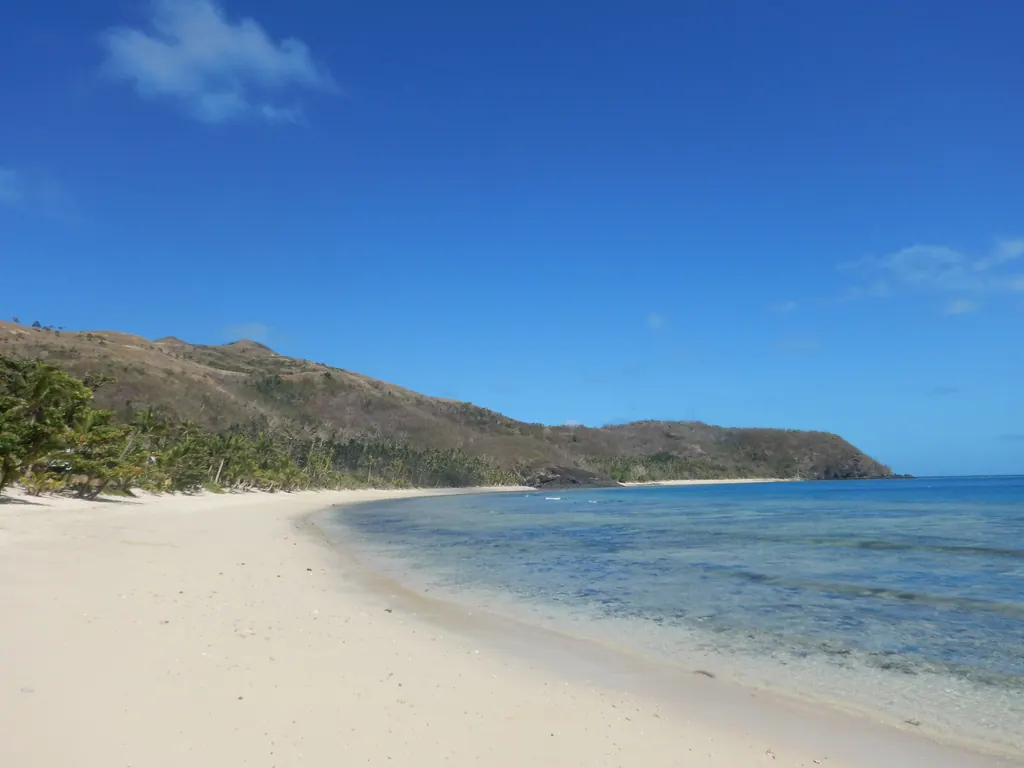 Strand på Naviti i Yasawa-øgruppen