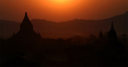 Bagan-solnedgang